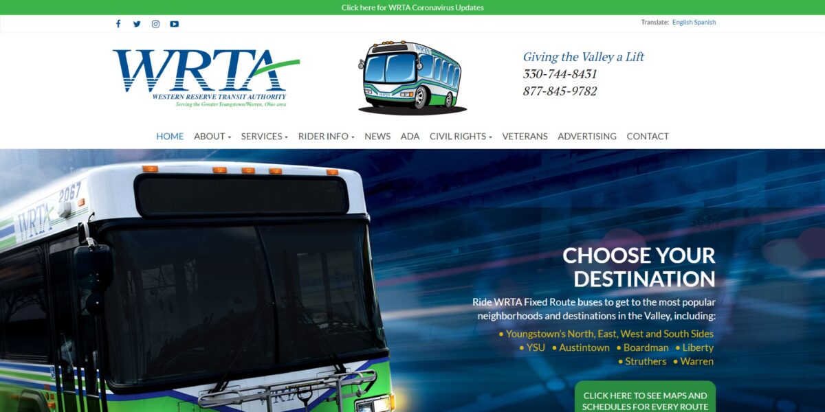 WRTA Website