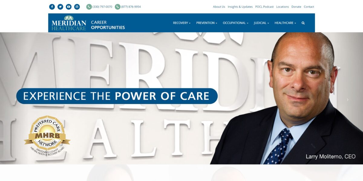 Meridian HealthCare Website
